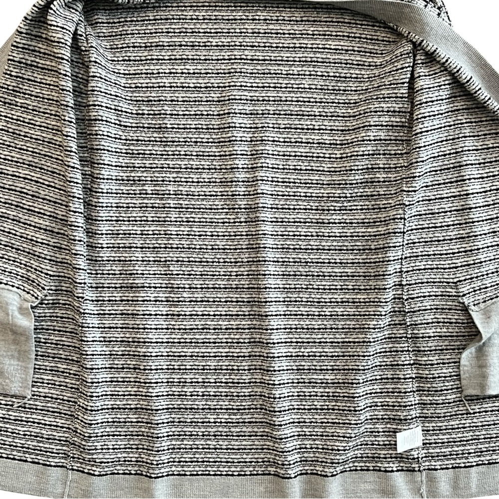 Merino Wool Cardigan by Talbots in Black, White and Grey Mini Plaid - Picture 5 of 11